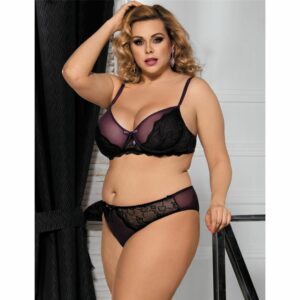 Ensemble soutien-gorge et culotte prune